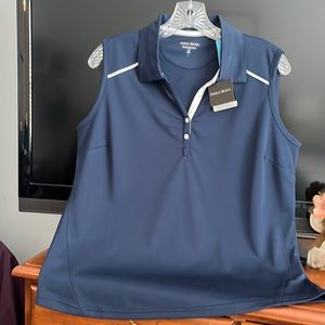 Ladies Pebble Beach Golf Shirt. NWT. Large. Sleeveless.Moisture wicking.